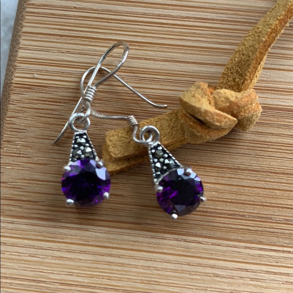 Marcasite and sterling silver earrings